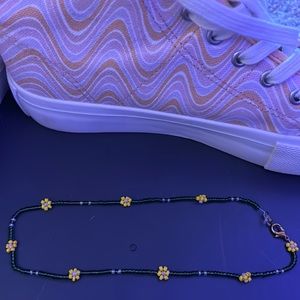 Daisy Meadow Necklace beaded by me